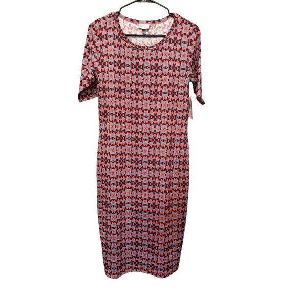 LuLaRoe Julia Women’s Red, White & Blue Dress - Picture 2 of 6